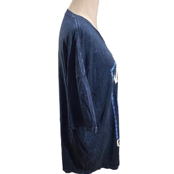 Shirts Happen Vintage Gear Head Blue with White Graphic Skull Tee Shirt Size 2XL - Picture 5 of 10